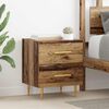 vidaXL Bedside Cabinet with Drawer 2 pcs Old Wood 40 x 35 x 47.5 cm