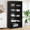 vidaXL Wardrobe with Shelf Black Oak 100 x 50x 200 cm Engineered Wood
