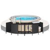 vidaXL Storage Shelves for Hot Tub 2 pcs Black Poly Rattan