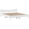 vidaXL Bed Frame without Mattress White 180x200 cm Super King Solid Wood Pine