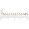 vidaXL Bed Frame without Mattress White 140x190 cm Solid Wood Pine