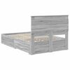 vidaXL Bed Frame with Drawer with Headboard Manual Engineered Wood