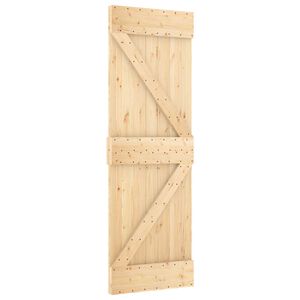 vidaXL Sliding Door NARVIK Natural and Black 70 x 210 cm (152.5 cm)