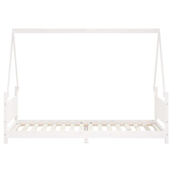 vidaXL Kids Bed Frame White 90x200 cm Solid Wood Pine