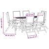 vidaXL 7 Piece Garden Dining Set Solid Wood Acacia and Textilene