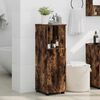 vidaXL Bathroom Cabinet with Storage Smoked Oak 30 x 35 x 95 cm