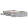 vidaXL Bed Frame with Drawers without Mattress Concrete Grey 90x200 cm