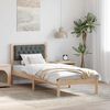vidaXL Bed Frame with Headboard Dark Grey 90 x 190 cm Solid Pine Wood