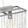 vidaXL Ceiling Lamp with Crystal Beads Silver 104 cm E14