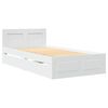 vidaXL Bed Frame with Headboard without Mattress White 75x190 cm Small Single