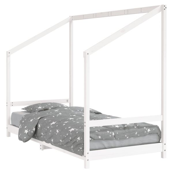 vidaXL Kids Bed Frame White 90x200 cm Solid Wood Pine