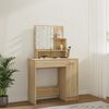 vidaXL Dressing Table with LED Sonoma Oak 86.5x35x136 cm
