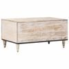 vidaXL Coffee Table White 80 x 50 x 40 cm Solid Mango Wood