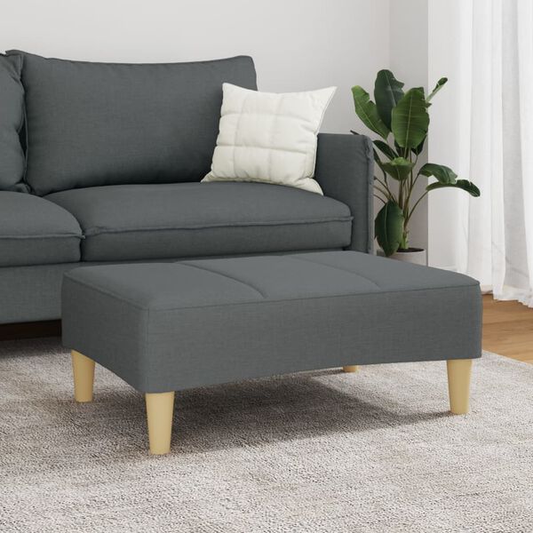 vidaXL Footstool Dark Grey 77x55x31 cm Fabric