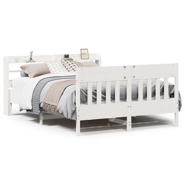 vidaXL Bed Frame without Mattress White 160x200 cm Solid Wood Pine