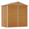 vidaXL Garden Shed Light Brown 191x130x198 cm Galvanised Steel