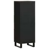 vidaXL Highboard Black 40x33x110 cm Solid Wood Mango
