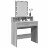 vidaXL Dressing Table with LED Grey Sonoma 80x41x144.5 cm