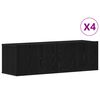 vidaXL TV Cabinet Set 4 pcs Black Oak 100 x 30 x 30 cm Engineered Wood