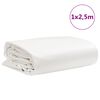 vidaXL Tarpaulin White 1x2.5 m 650 g/m²