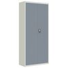 vidaXL File Cabinet Light Grey and Dark Grey 90x40x200 cm Steel
