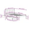vidaXL Bed Frame without Mattress White 100x200 cm Solid Wood Pine