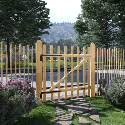 vidaXL Single Fence Gate Hazel Wood 100x100 cm