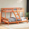 vidaXL Bunk Bed without Mattress 80x200/140x200 cm Wax Brown Solid Wood
