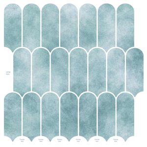 vidaXL Feather Tile 10 pcs Green 30 x 30 cm Polyurethane and PET