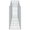 vidaXL Arched Gabion Baskets 20 pcs 200x30x60/80 cm Galvanised Iron