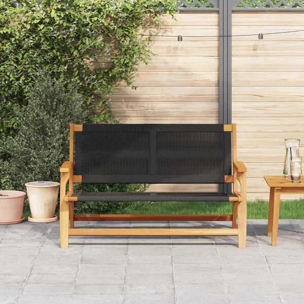 vidaXL Garden Furniture Black 78 x 122 x 73cm Solid Acacia wood