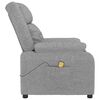 vidaXL Massage Chair Light Grey Fabric