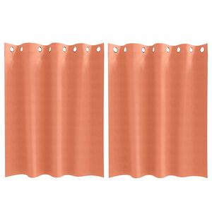vidaXL Blackout Curtains with Rings 2 pcs Terracotta 140 x 140 cm