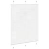 vidaXL Pleated Blind White 105x100 cm Fabric Width 104.4 cm Polyester