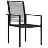 vidaXL Garden Dining Set 3 pcs Black PVC rattan