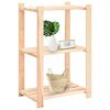 vidaXL 3-Tier Storage Rack 60x38x90 cm Solid Pinewood 150 kg