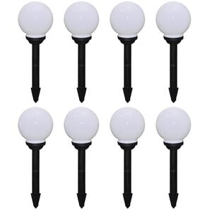 vidaXL Outdoor Pathway Lamps 8 pcs LED 15 cm with Ground Spike