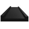 vidaXL Wall Shelves 4 pcs Black 100x9x3 cm