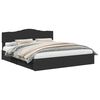 vidaXL Storage Bed with Headboard Black 200 x 200 cm Engineered Wood