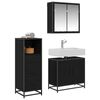 vidaXL Bathroom Furniture Set 3 pcs Black Oak Engineered Wood
