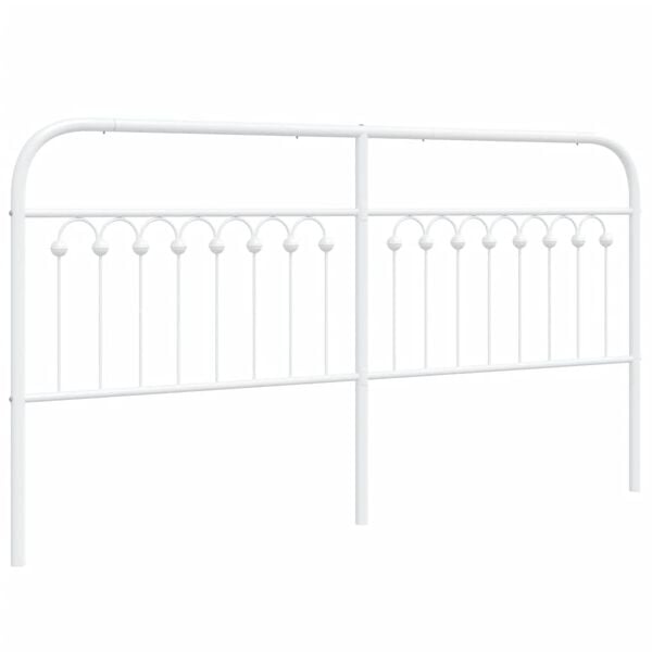 vidaXL Metal Replace Headboard White 180 cm