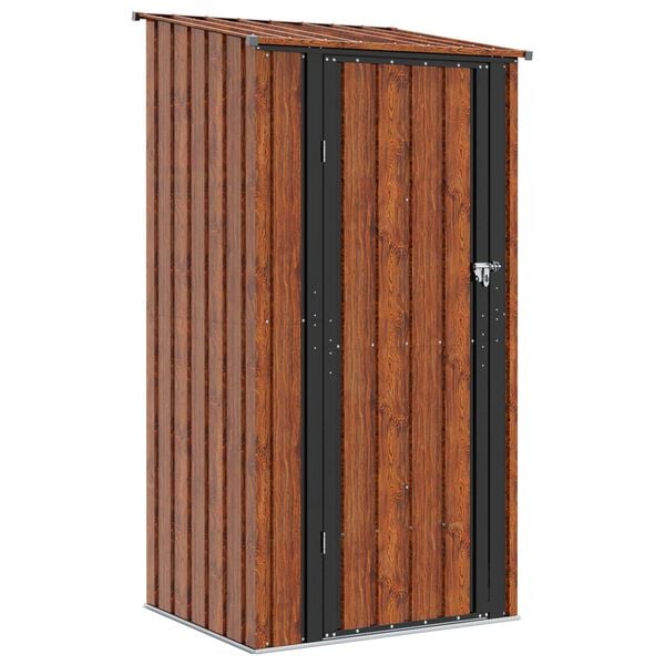 vidaXL Garden Sheds Brown 103 x 86 x 200 cm Metal