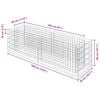 vidaXL Gabion Raised Bed Galvanised Steel 180x50x50 cm
