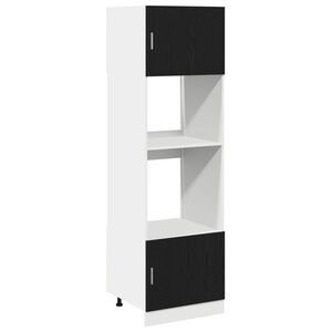 vidaXL Hanging Cabinet Black Oak 60 x 57 x 207 cm Engineered Wood