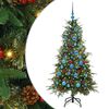 vidaXL Artificial Hinged Christmas Tree Green 150 cm PE and PVC
