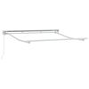 vidaXL Awning Frame Manual Adjustable White 2.5 x 2 m Steel
