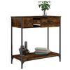 vidaXL Console Table Smoked Oak 75x34.5x75 cm Engineered Wood