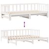 vidaXL Daybed with Trundle and Drawers without Mattress White 90x190 cm Single