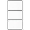 vidaXL Sliding Door ESG Glass and Aluminium 102x205 cm Black