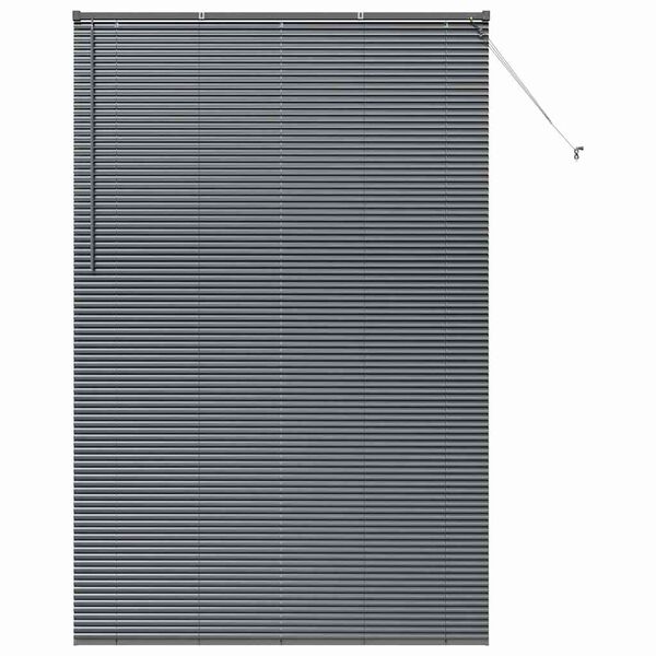 vidaXL Window Blind with Curtains Manual Dark grey Aluminium